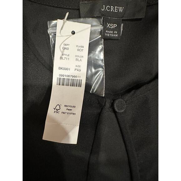 JCrew Puff-sleeve satin-back crepe top - Picture 4 of 5